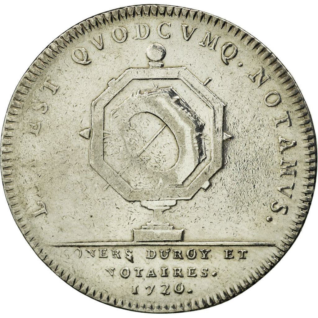 France, Token, Notary, 1755, EF(40-45), Silver, Lerouge:304
