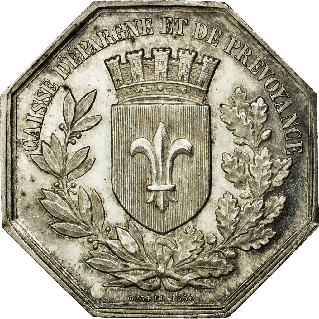 France, Token, Savings Bank, AU(55-58), Silver, Jacqmin:40