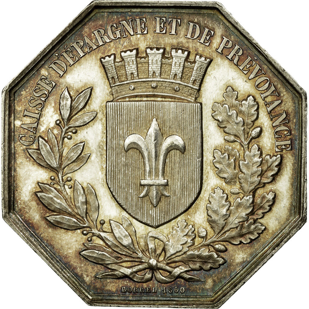 France, Token, Savings Bank, AU(55-58), Silver, Jacqmin:40