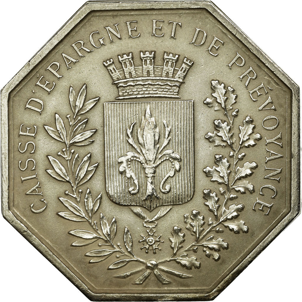 France, Token, Savings Bank, AU(55-58), Silver, Jacqmin:40