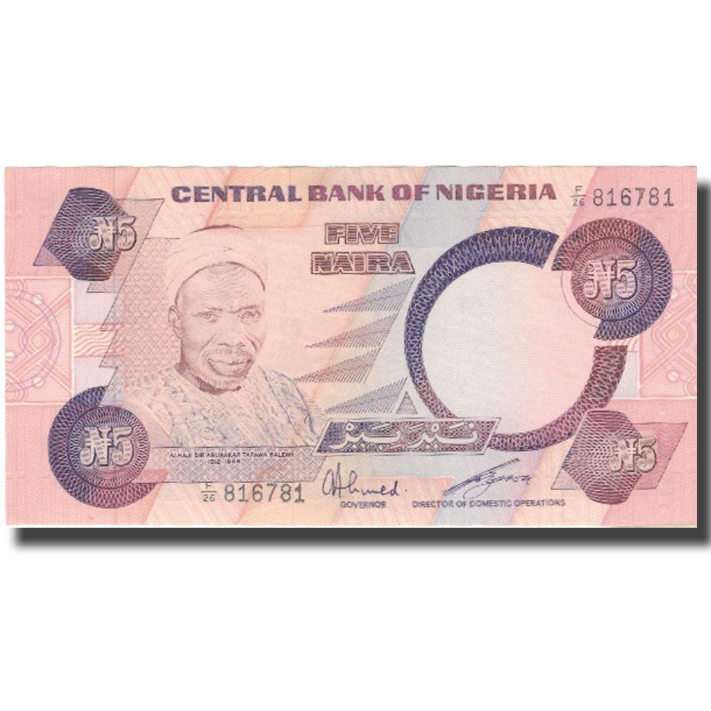 Billet, Nigéria, 5 Naira, Undated (1979-84), KM:20c, SUP+
