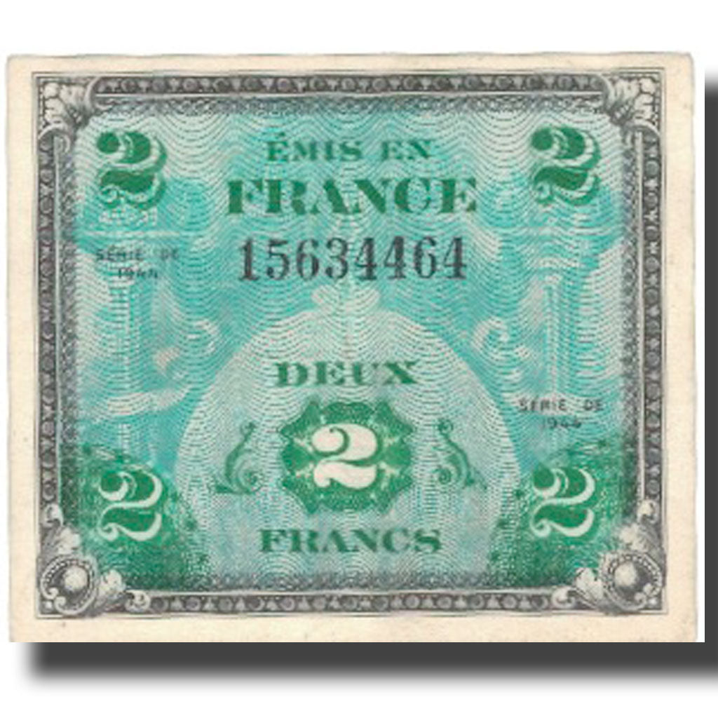 France, 2 Francs, Drapeau/France, 1944, 1944, TTB+, Fayette:VF16.1, KM:114a