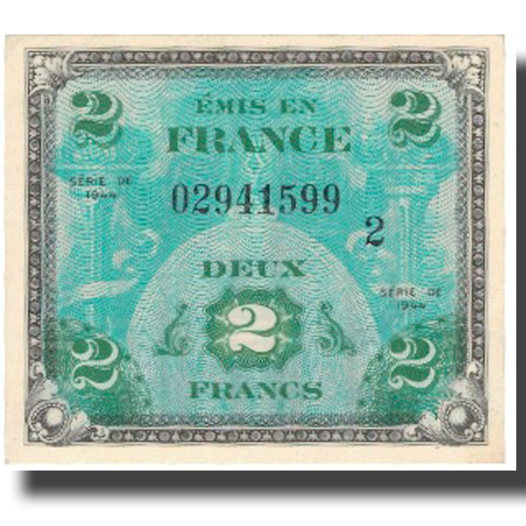 France, 2 Francs, Drapeau/France, 1944, 1944, SUP, Fayette:VF16.2, KM:114b