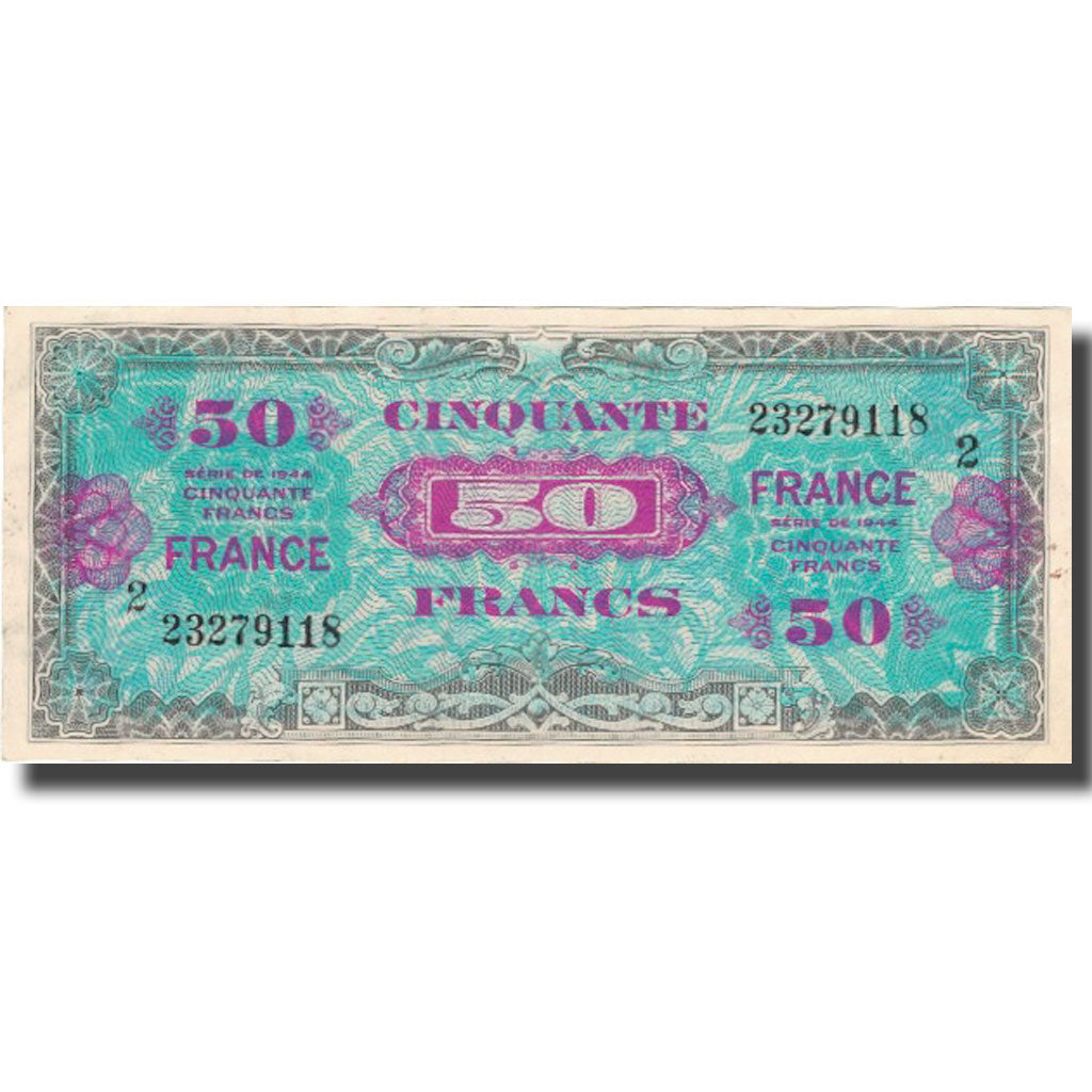 France, 50 Francs, 1945 Verso France, 1945, 1945, TTB, Fayette:VF24.2, KM:122b
