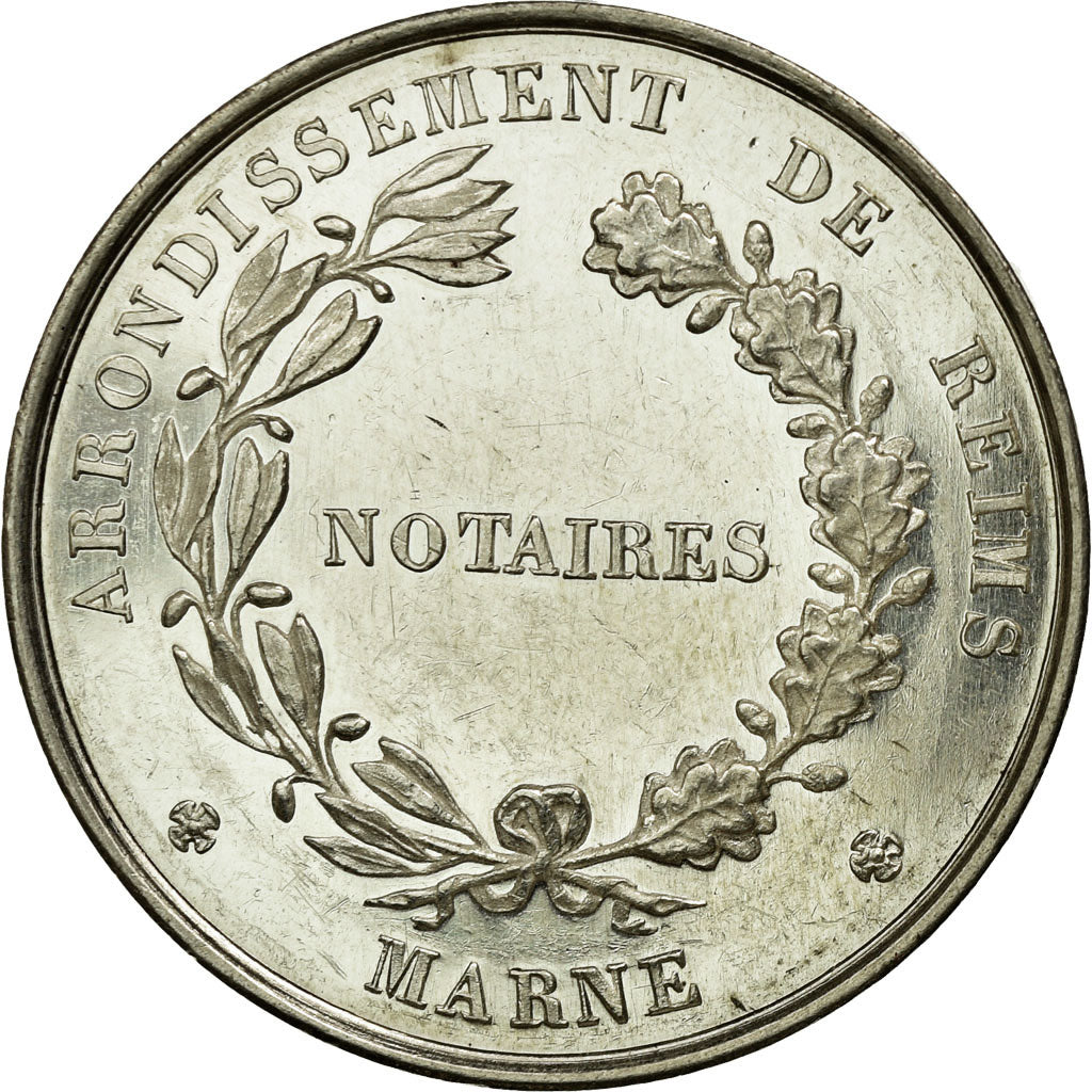 France, Token, Notary, 1824, MS(60-62), Silver, Lerouge:343