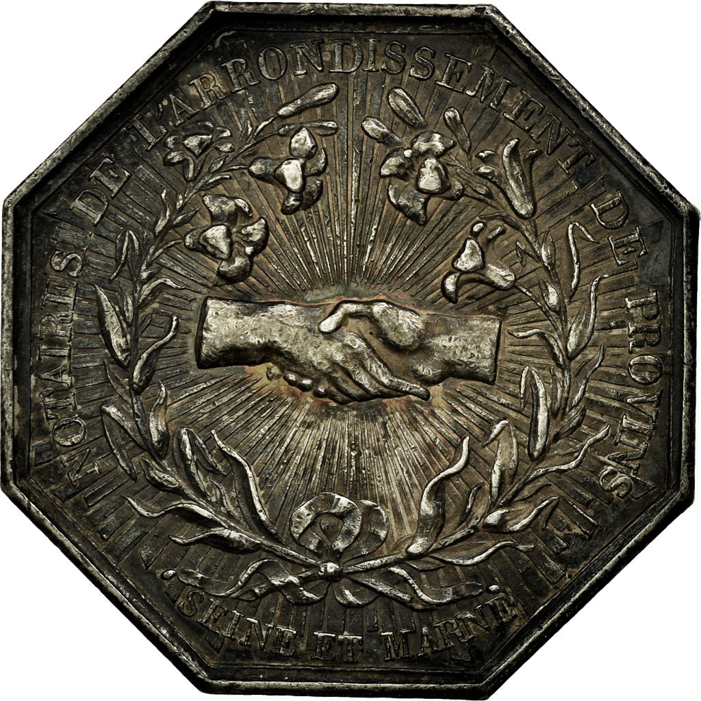 France, Token, Notaires de l'Arrondissement de Provins, Seine-et-Marne, 1824