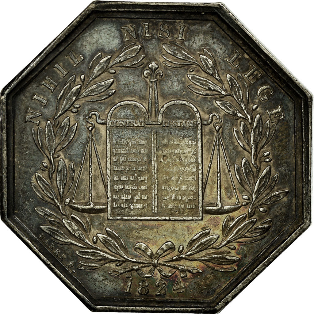 France, Token, Notaires de l'Arrondissement de Provins, Seine-et-Marne, 1824