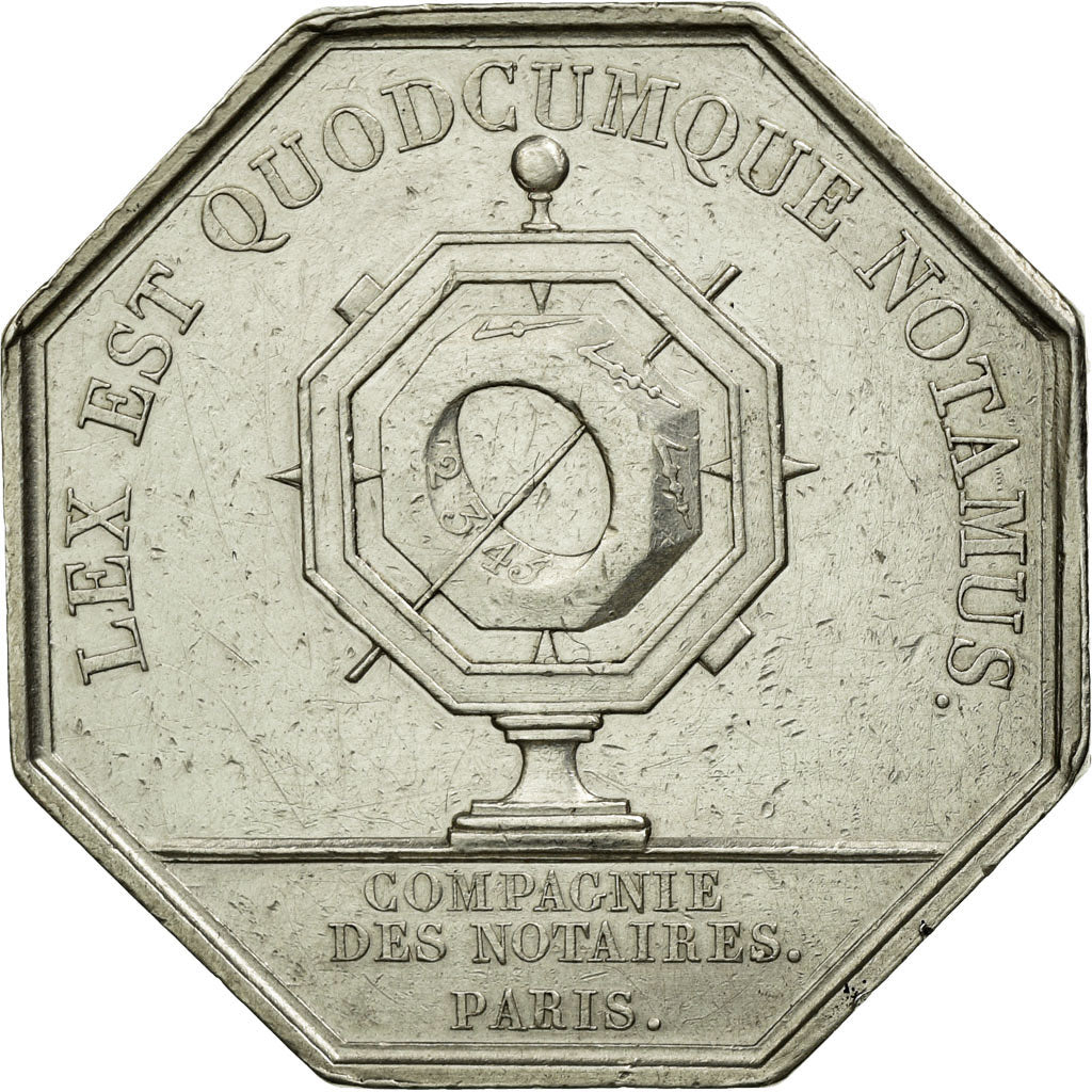 France, Token, Notary, AU(55-58), Silver, Lerouge:316a