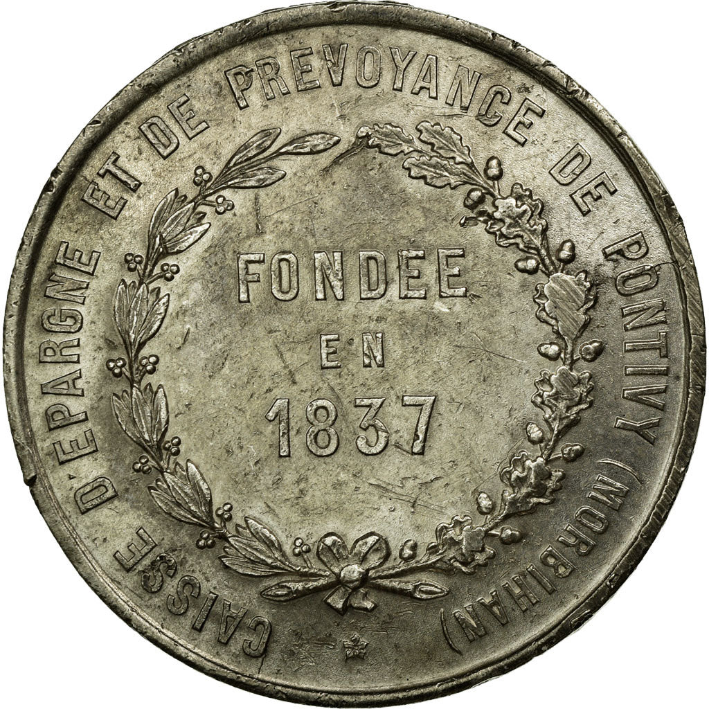 France, Token, Savings Bank, AU(55-58), Silver, Jacqmin:69a