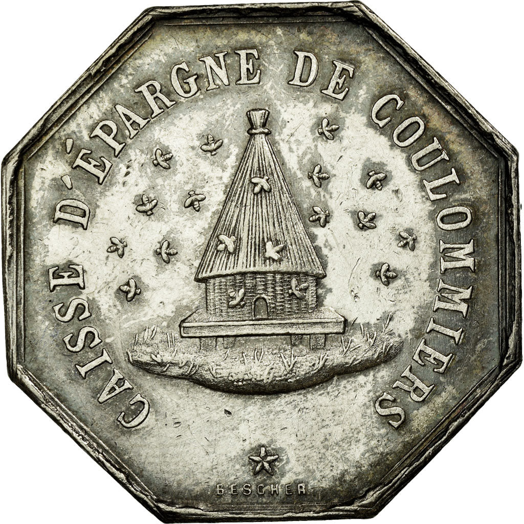 France, Token, Savings Bank, AU(55-58), Silver, Jacqmin:23