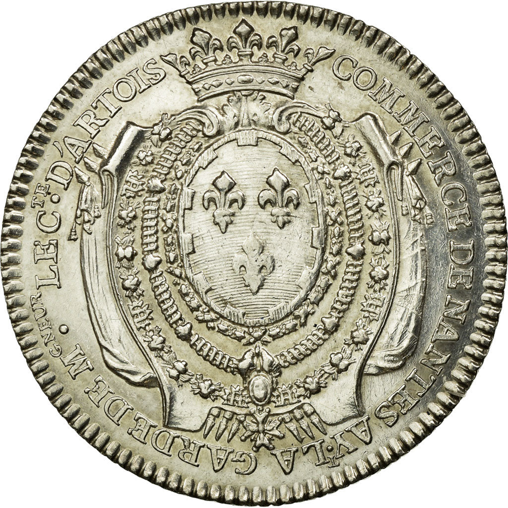 France, Token, Royal, 1777, MS(60-62), Silver, Feuardent:8941