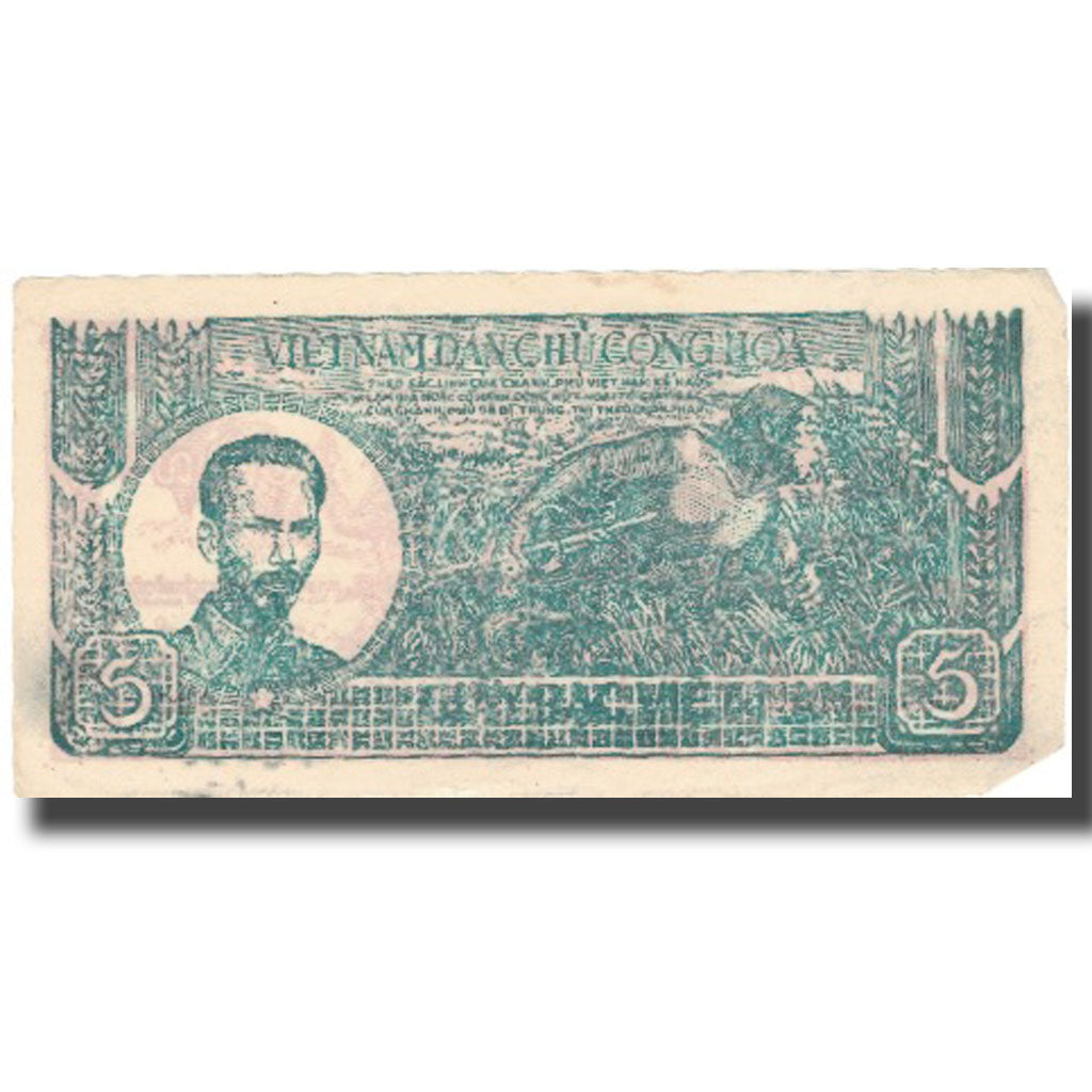 Billete, 5 Dông, 1948, Vietnam, 1948, KM:17a, BC+