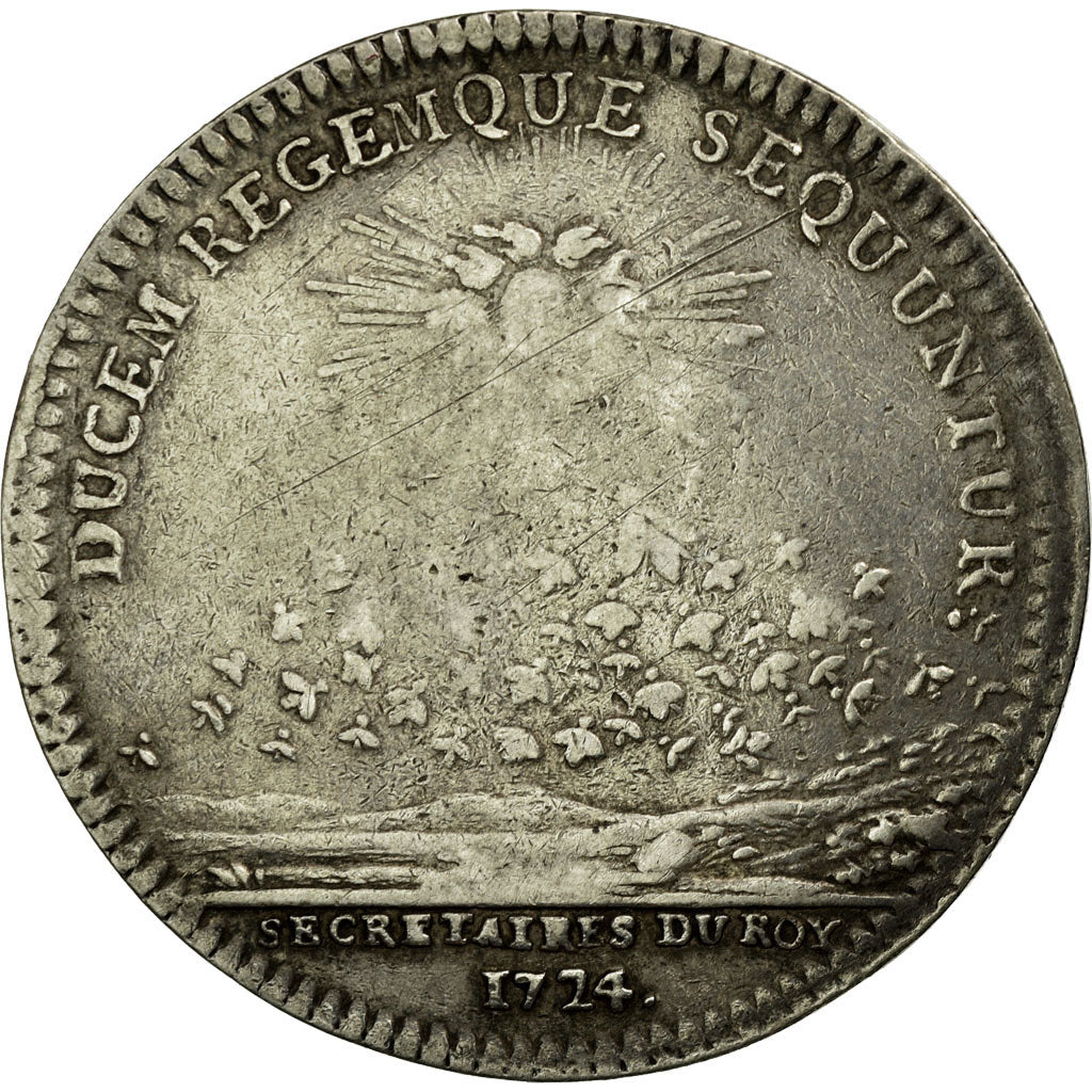 France, Token, Royal, 1724, EF(40-45), Silver, Feuardent:331