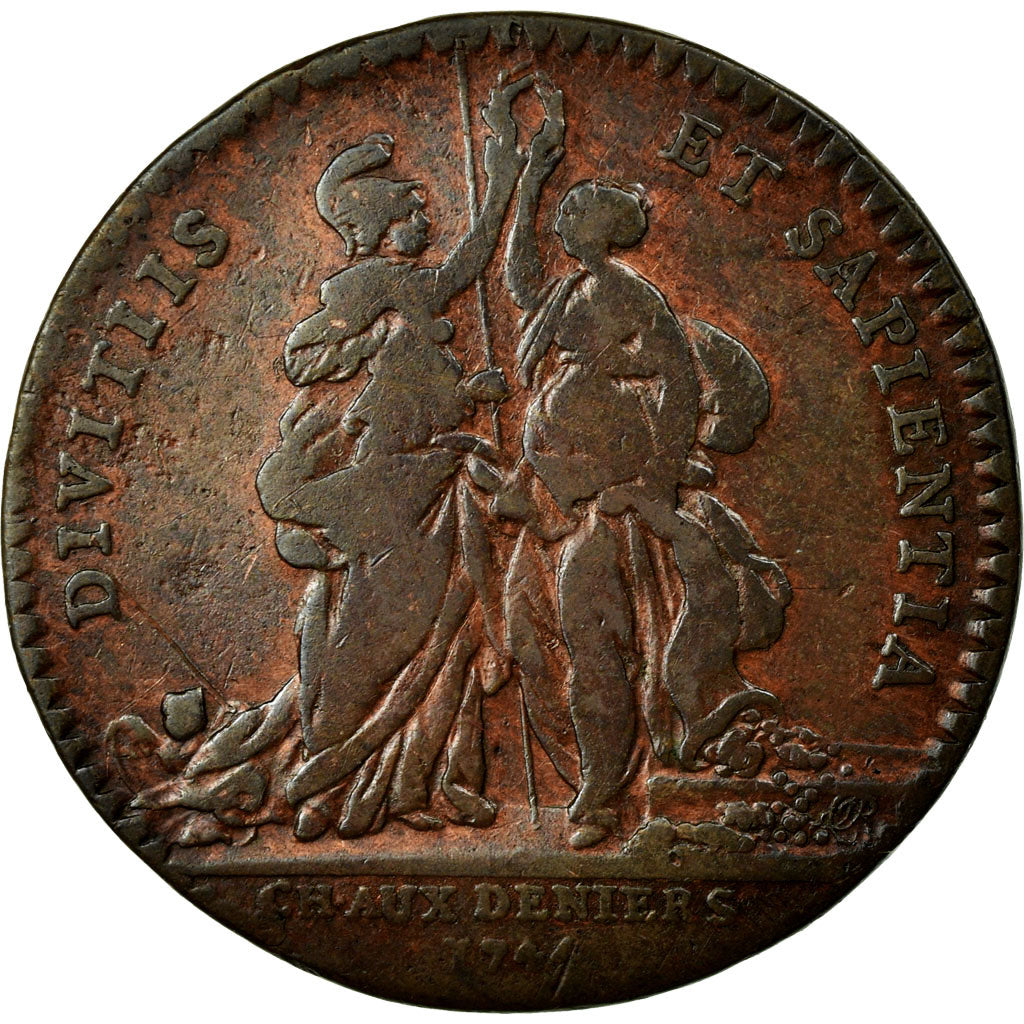 Frankreich, Token, Royal, 1744, SS, Kupfer, Feuardent:2510
