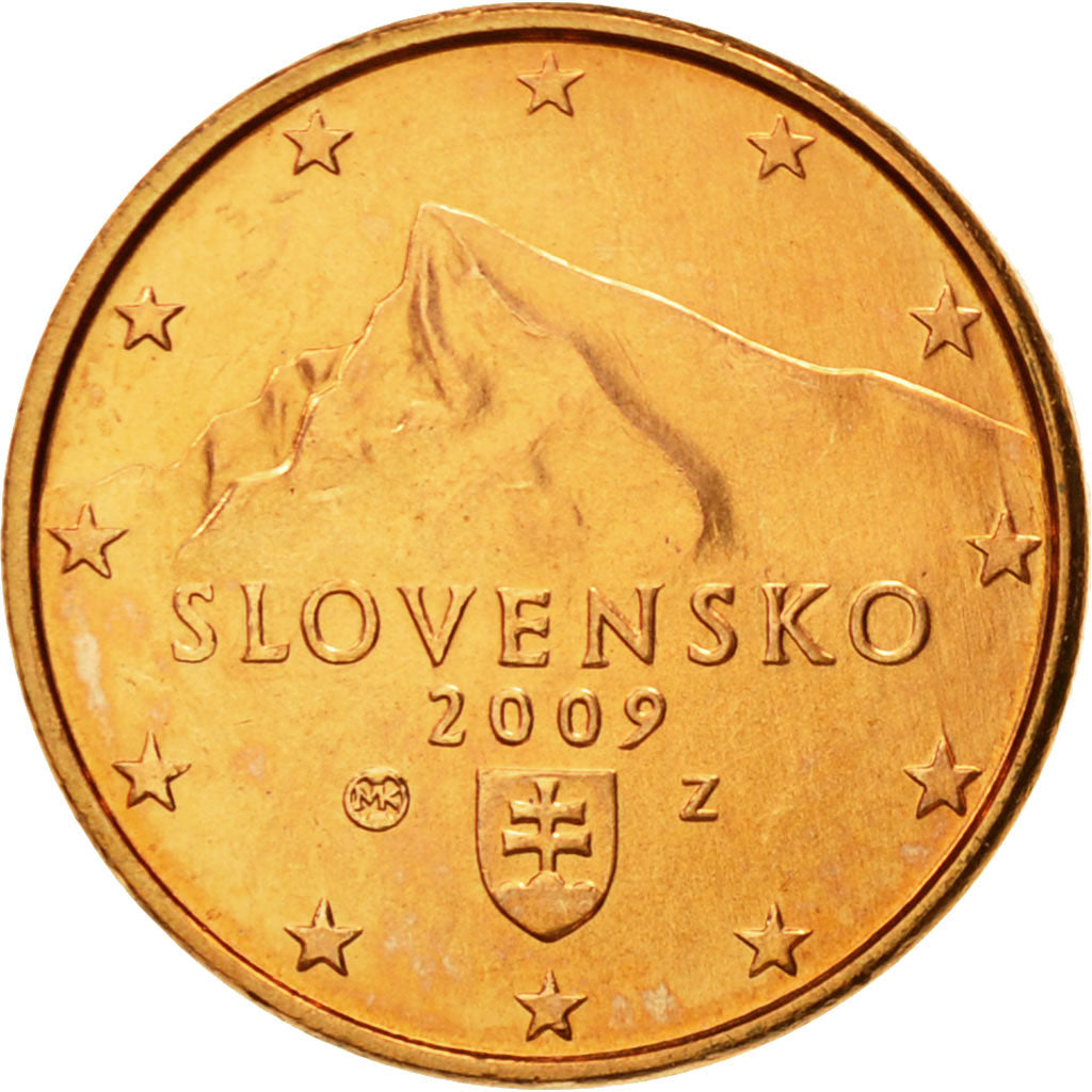 Slovacchia, Euro Cent, 2009, FDC, Acciaio placcato rame, KM:95