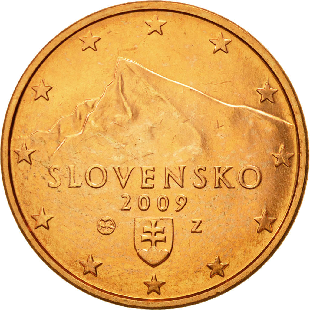 Slowakei, 5 Euro Cent, 2009, STGL, Copper Plated Steel, KM:97