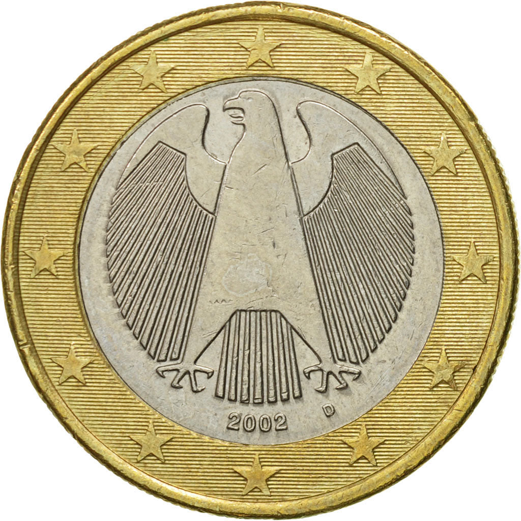 GERMANY - FEDERAL REPUBLIC, Euro, 2002, EF(40-45), Bi-Metallic, KM:213