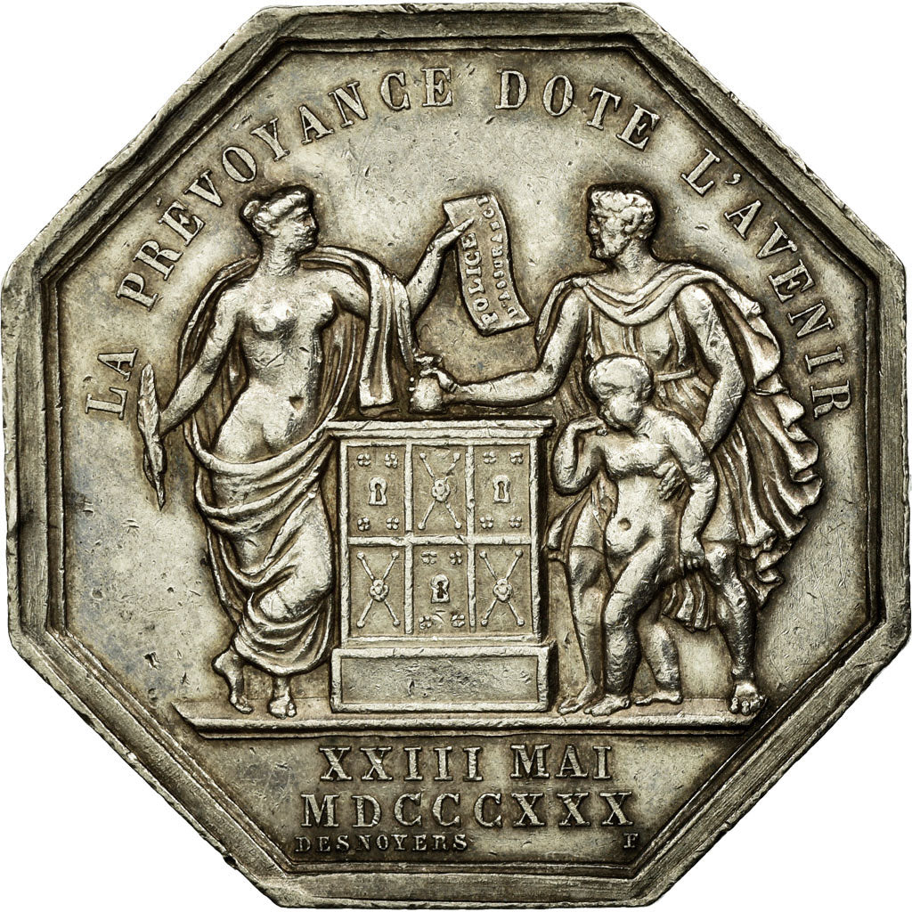 France, Jeton, Insurance, 1830, SUP, Argent, Gailhouste:443