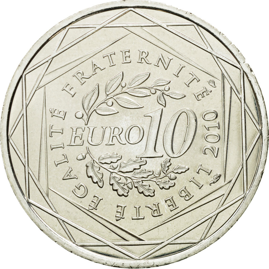 France, 10 Euro, Limousin, 2010, MS(63), Silver, KM:1660