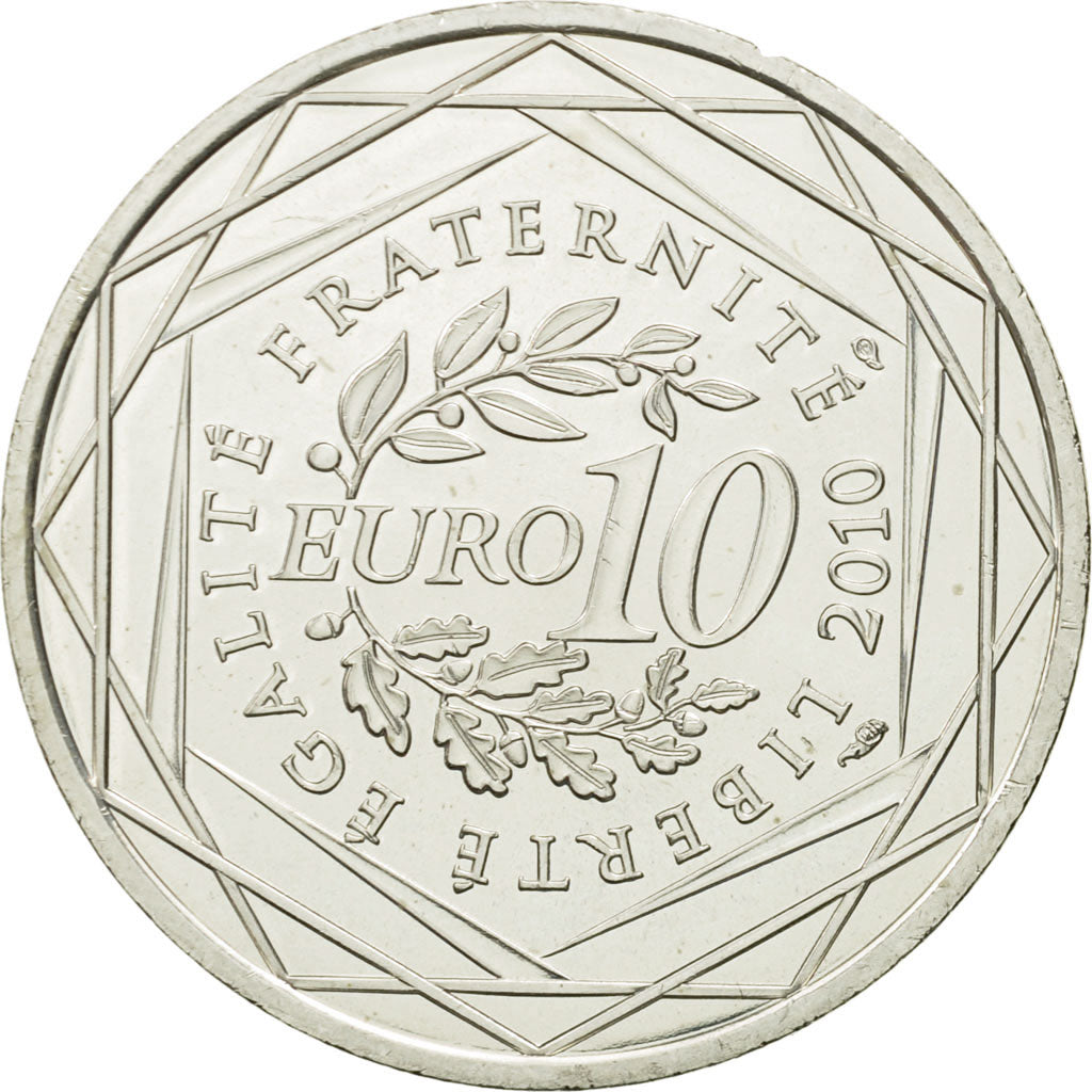 Frankreich, 10 Euro, Guadeloupe, 2010, UNZ, Silber, KM:1655