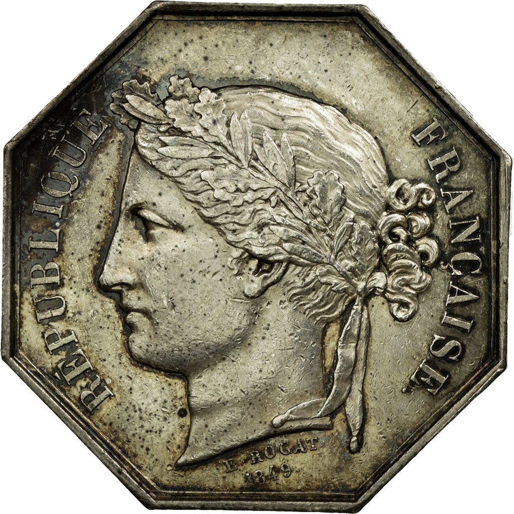 France, Jeton, Insurance, 1849, SUP, Argent, Gailhouste:564