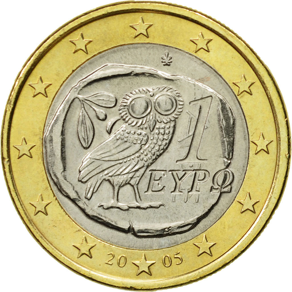 Grecia, Euro, 2005, SC, Bimetálico, KM:187