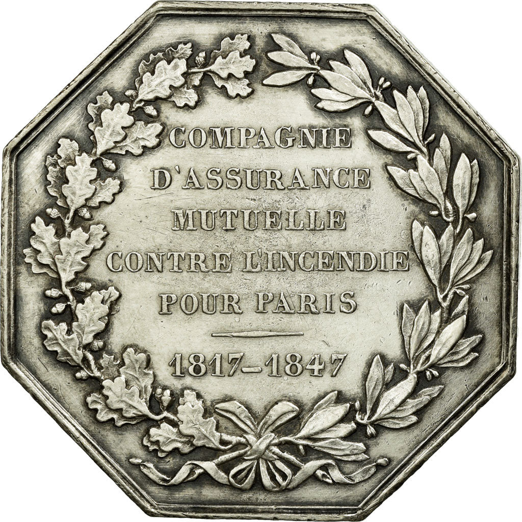 France, Jeton, Insurance, 1847, SUP, Argent, Gailhouste:508