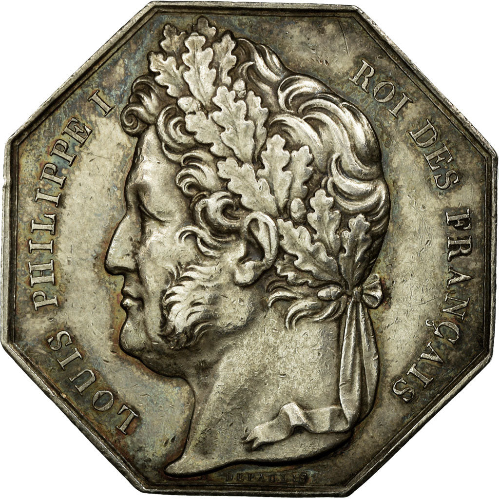 France, Token, Bank, 1836, AU(55-58), Silver