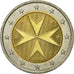 Malta, 2 Euro, 2008, Paris, MS(63), Bimetaliczny, KM:132