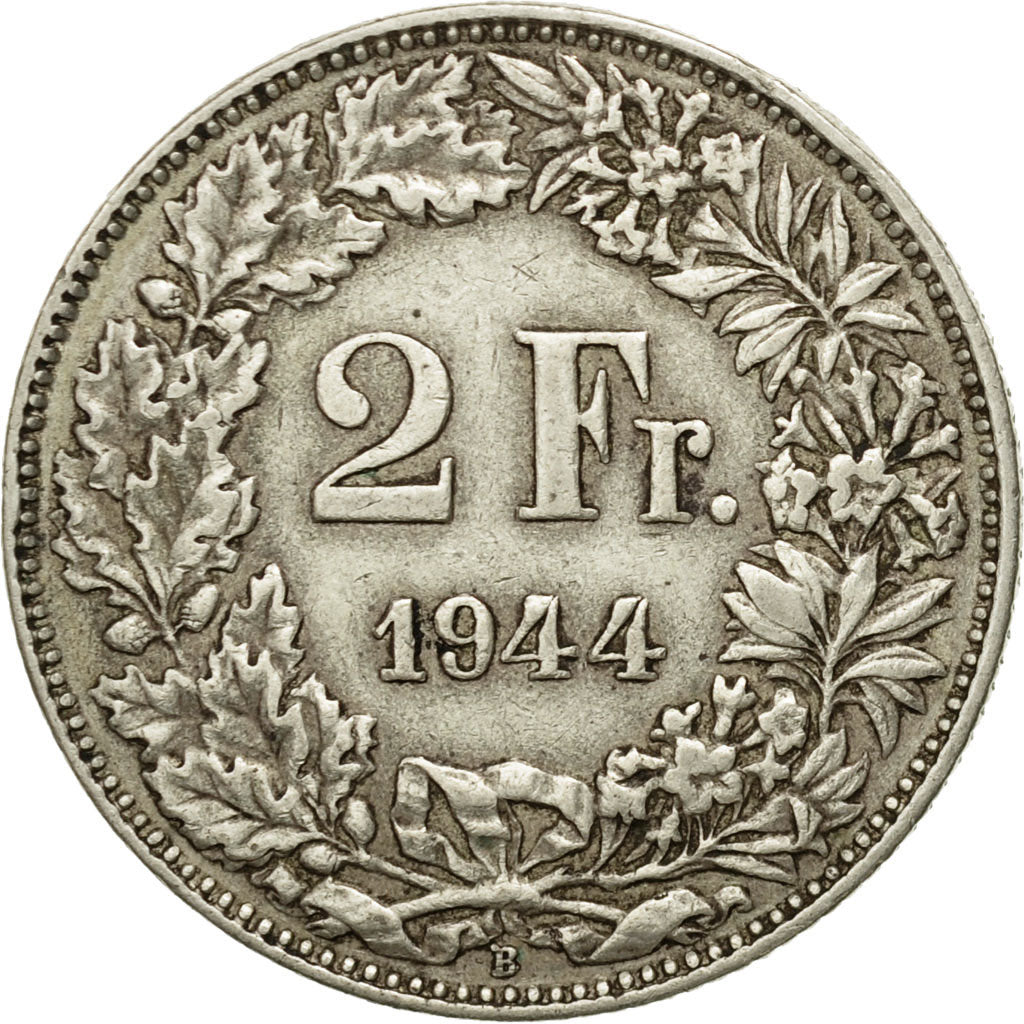 Monnaie, Suisse, 2 Francs, 1944, Bern, TTB, Argent, KM:21