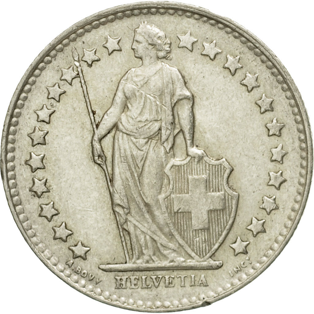 Moneta, Svizzera, 1/2 Franc, 1950, Bern, MB+, Argento, KM:23