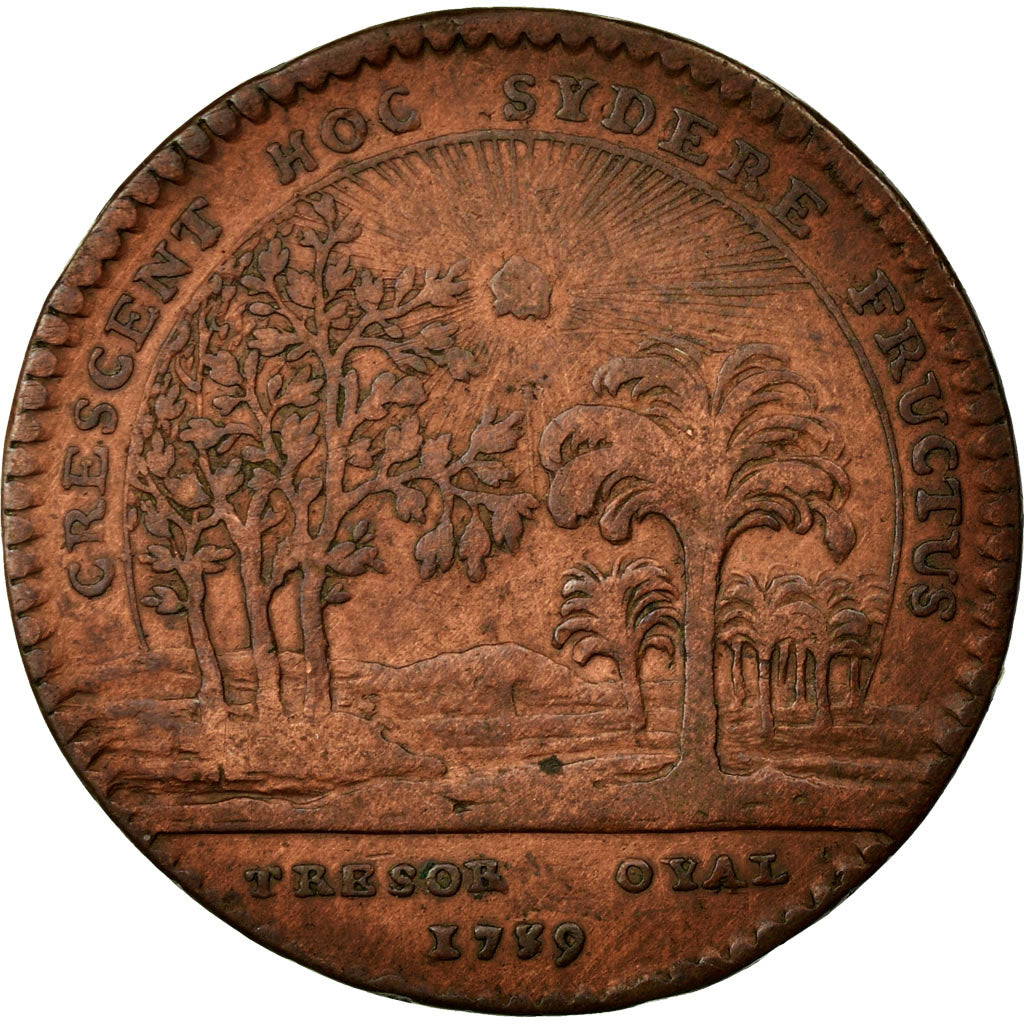 France, Token, Royal, 1739, EF(40-45), Copper, Feuardent:2049