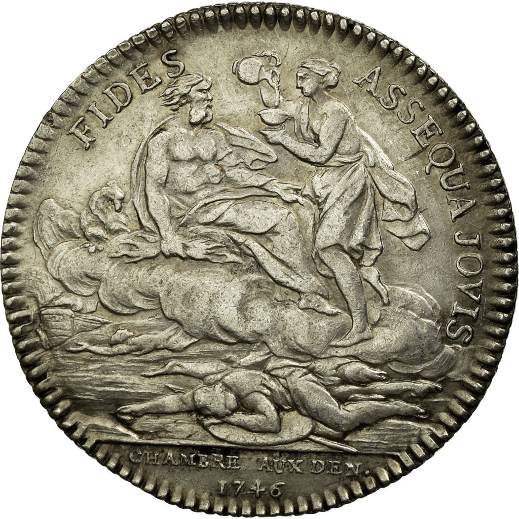 France, Token, Royal, 1746, MS(60-62), Silver, Feuardent:2514