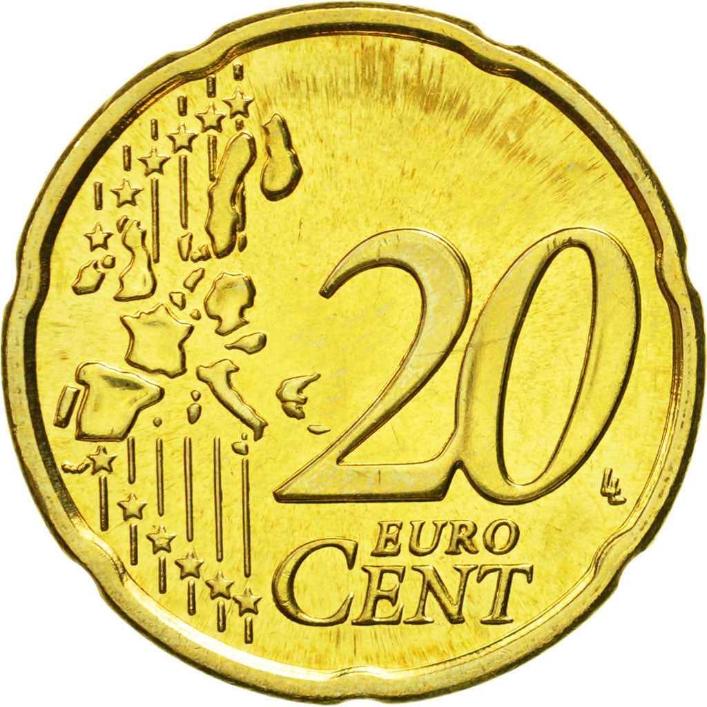 Finlande, 20 Euro Cent, 2001, FDC, Laiton, KM:102