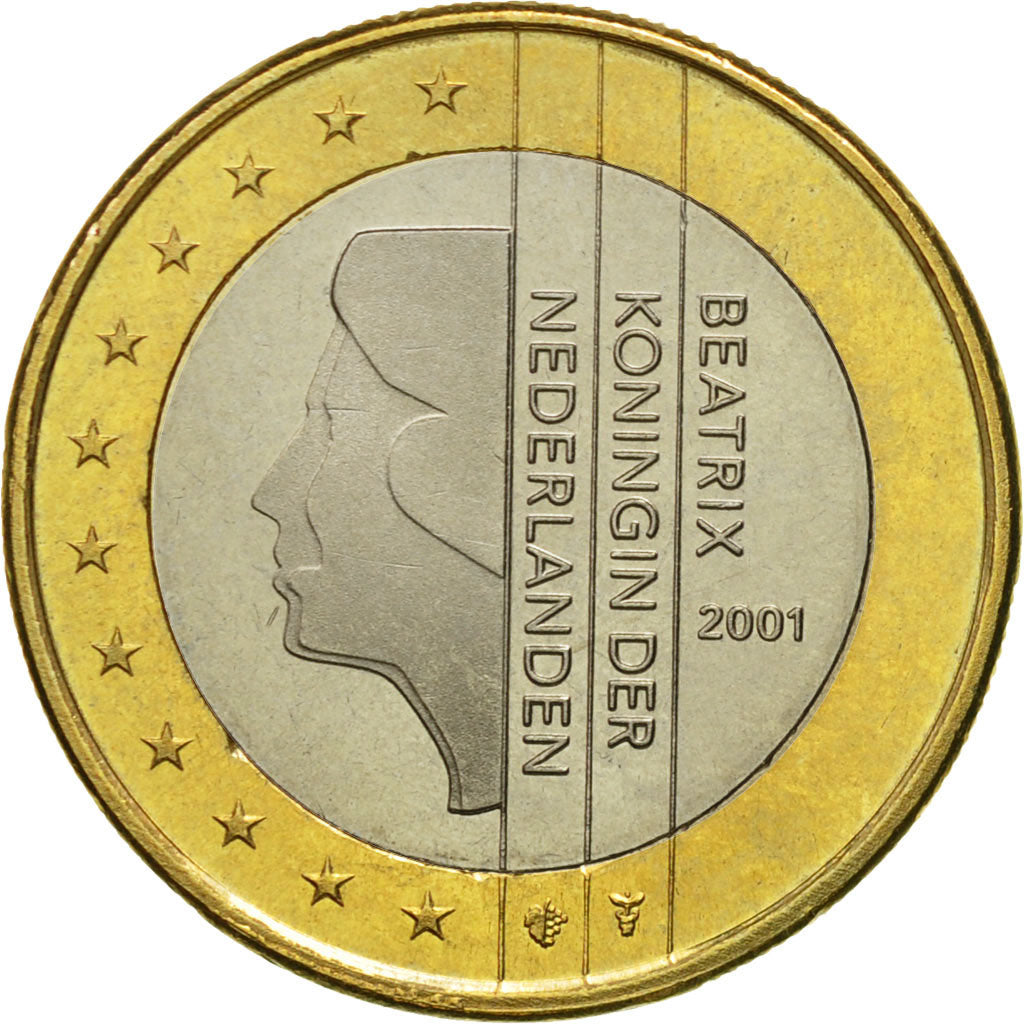 Nederland, Euro, 2001, UNC-, Bi-Metallic, KM:240