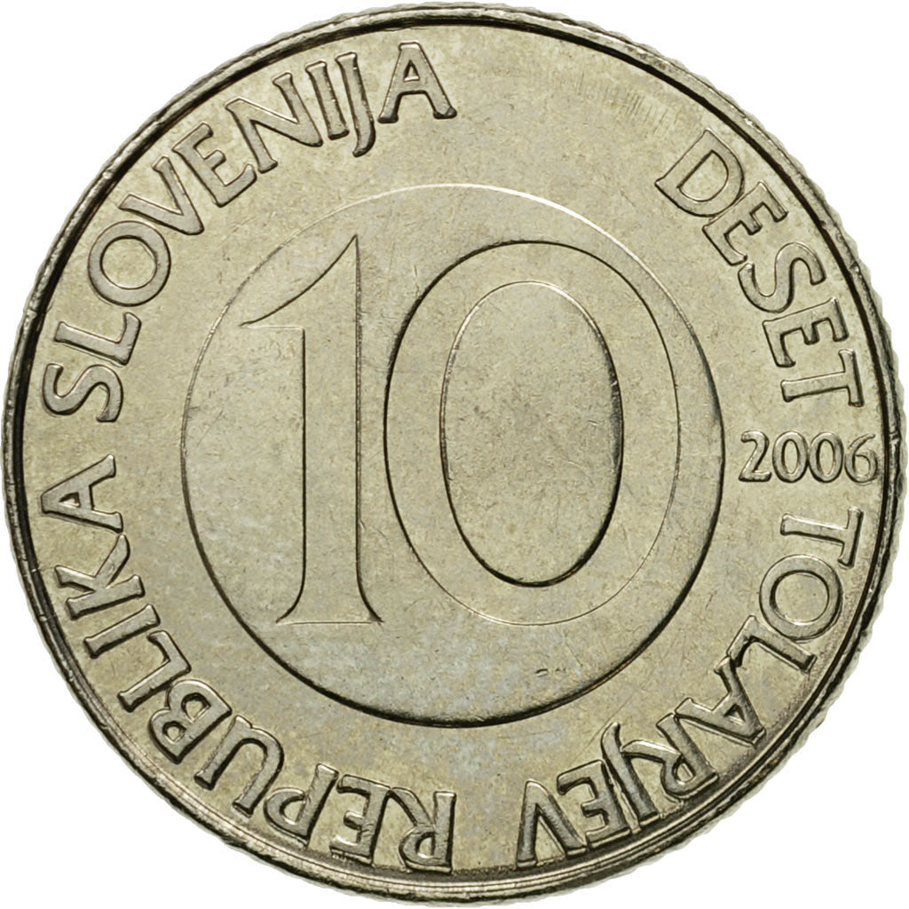 Munten, Slovenië, 10 Tolarjev, 2006, FDC, Copper-nickel, KM:41