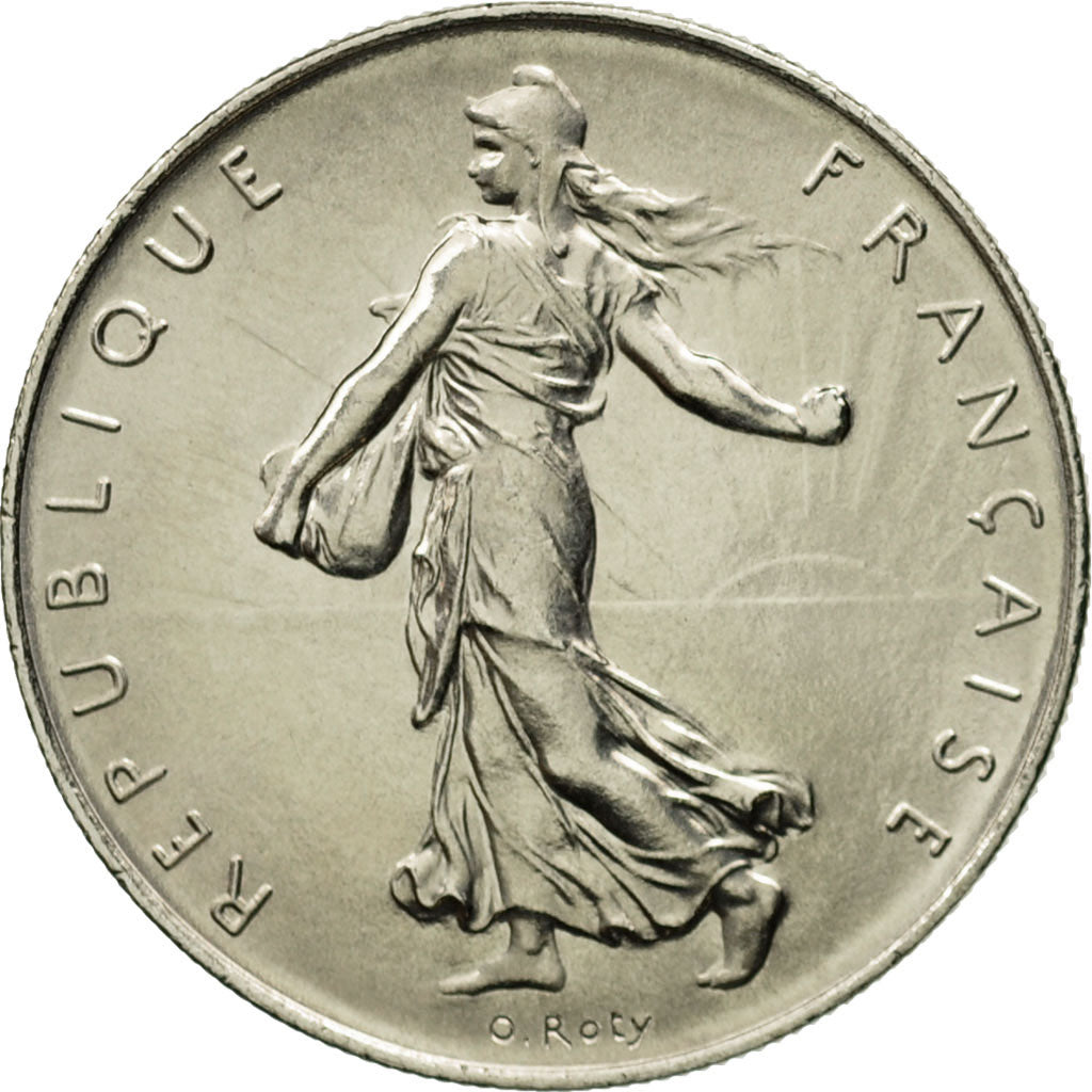 Coin, France, Semeuse, Franc, L.1974, Paris, MS(65-70), Nickel, KM:925.1