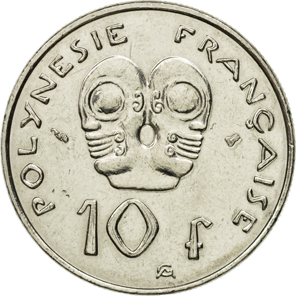 Coin, French Polynesia, 10 Francs, 1995, Paris, MS(63), Nickel, KM:8