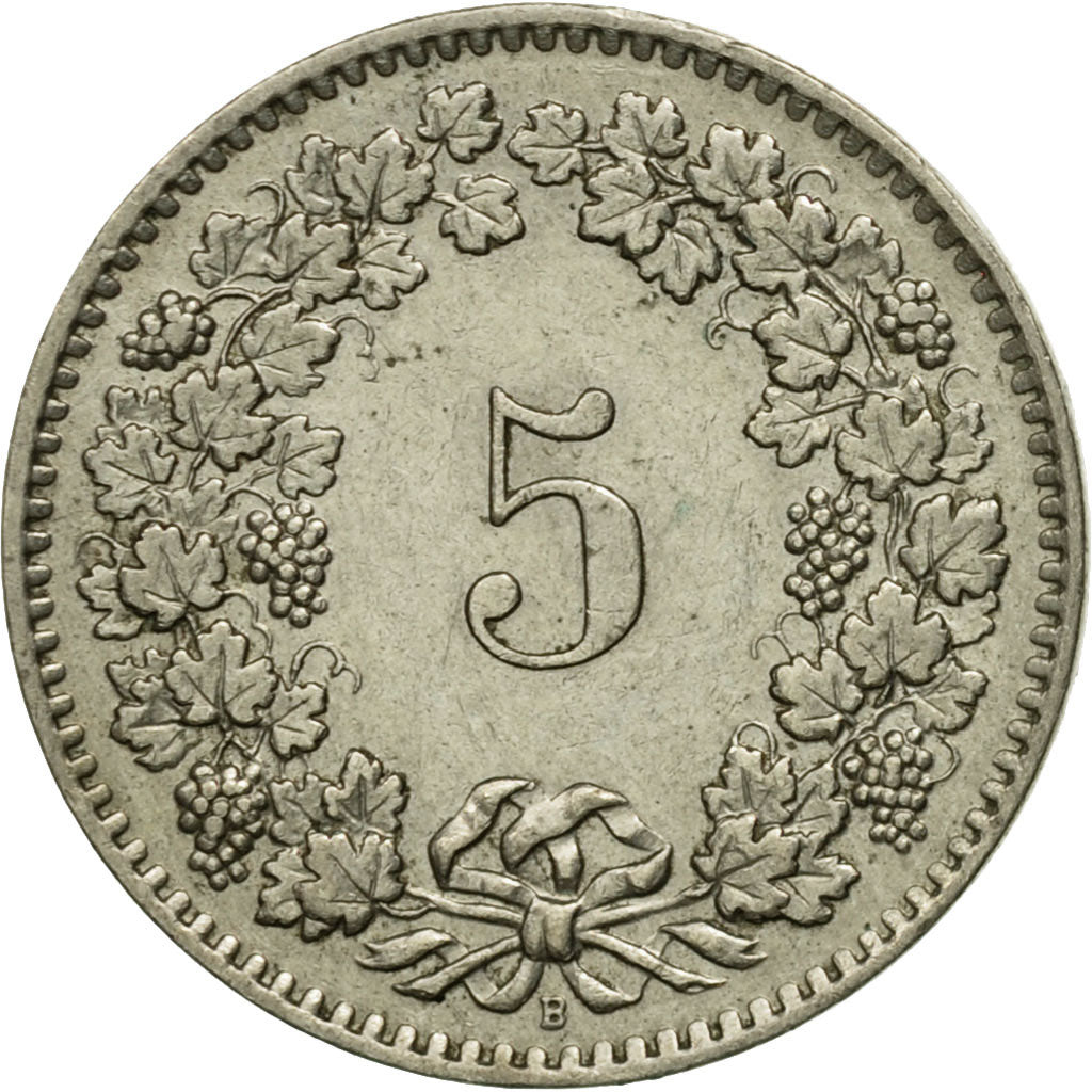 Coin, Switzerland, 5 Rappen, 1958, Bern, AU(50-53), Copper-nickel, KM:26