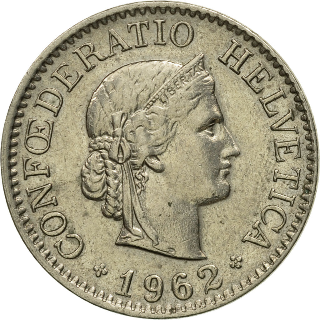 Coin, Switzerland, 10 Rappen, 1962, Bern, AU(55-58), Copper-nickel, KM:27