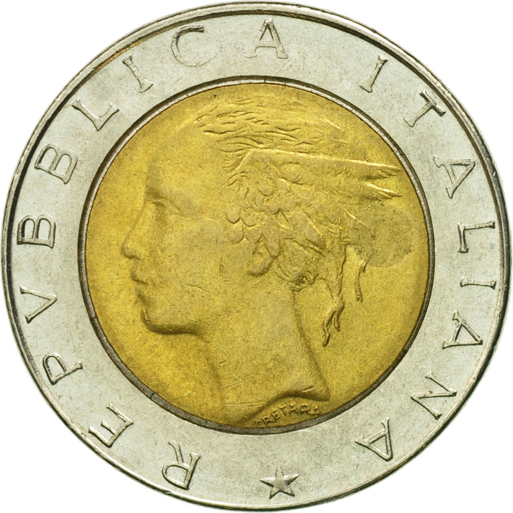 Coin, Italy, 500 Lire, 1987, Rome, EF(40-45), Bi-Metallic, KM:111
