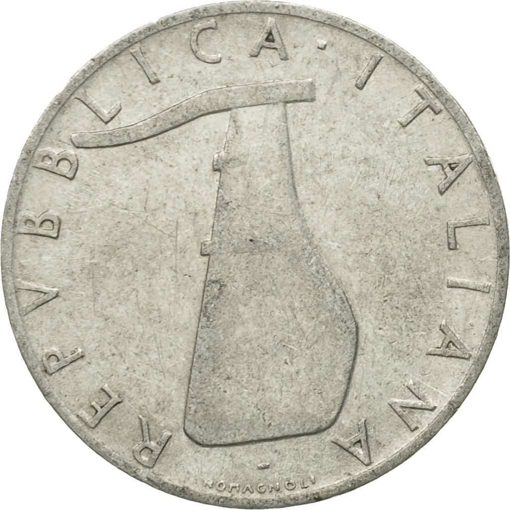 Coin, Italy, 5 Lire, 1954, Rome, VF(30-35), Aluminum, KM:92