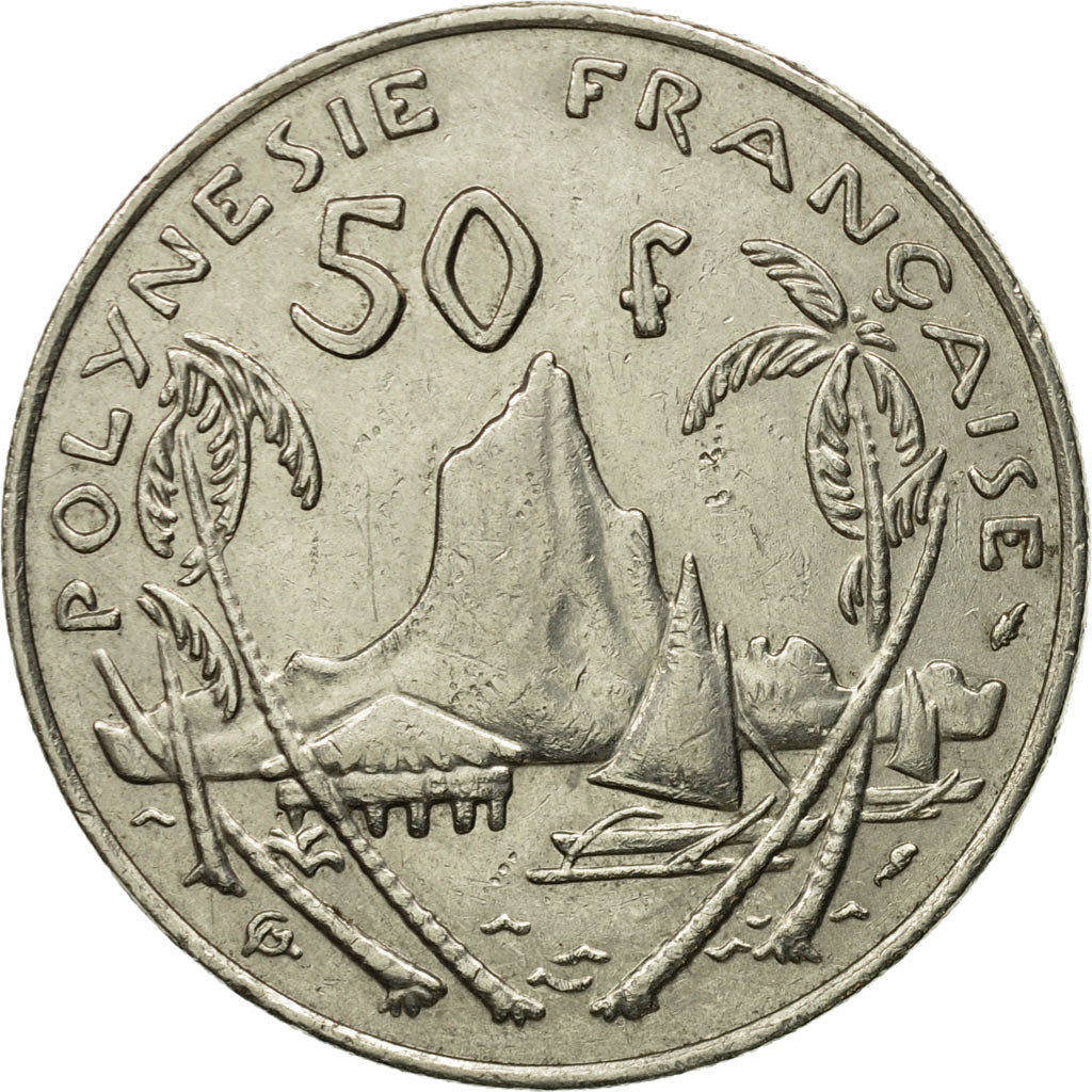 Coin, French Polynesia, 50 Francs, 1975, Paris, AU(50-53), Nickel, KM:13