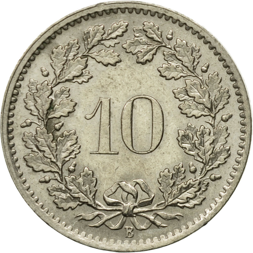 Coin, Switzerland, 10 Rappen, 1969, Bern, EF(40-45), Copper-nickel, KM:27