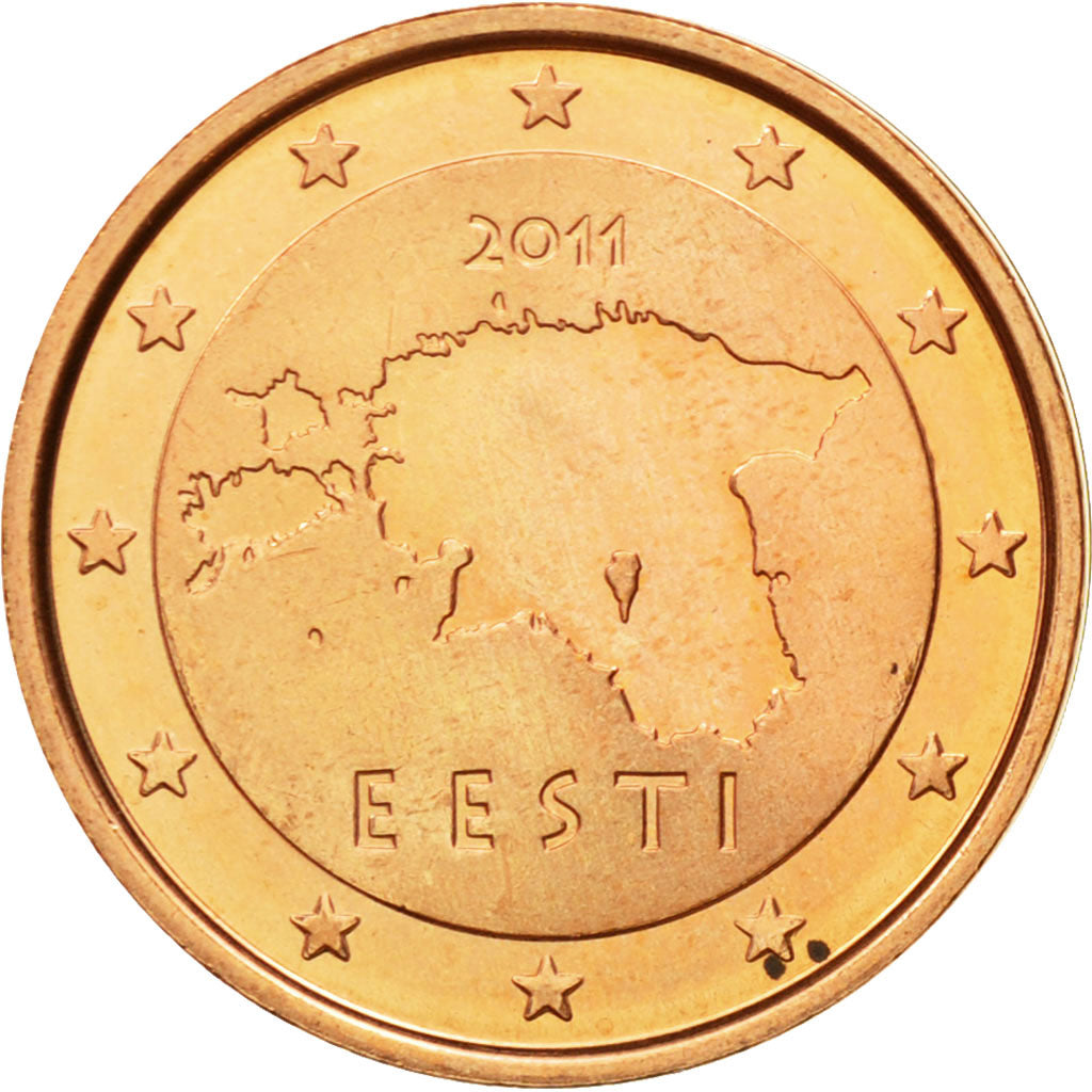 Estonia, 2 Euro Cent, 2011, MS(65-70), Copper Plated Steel, KM:62