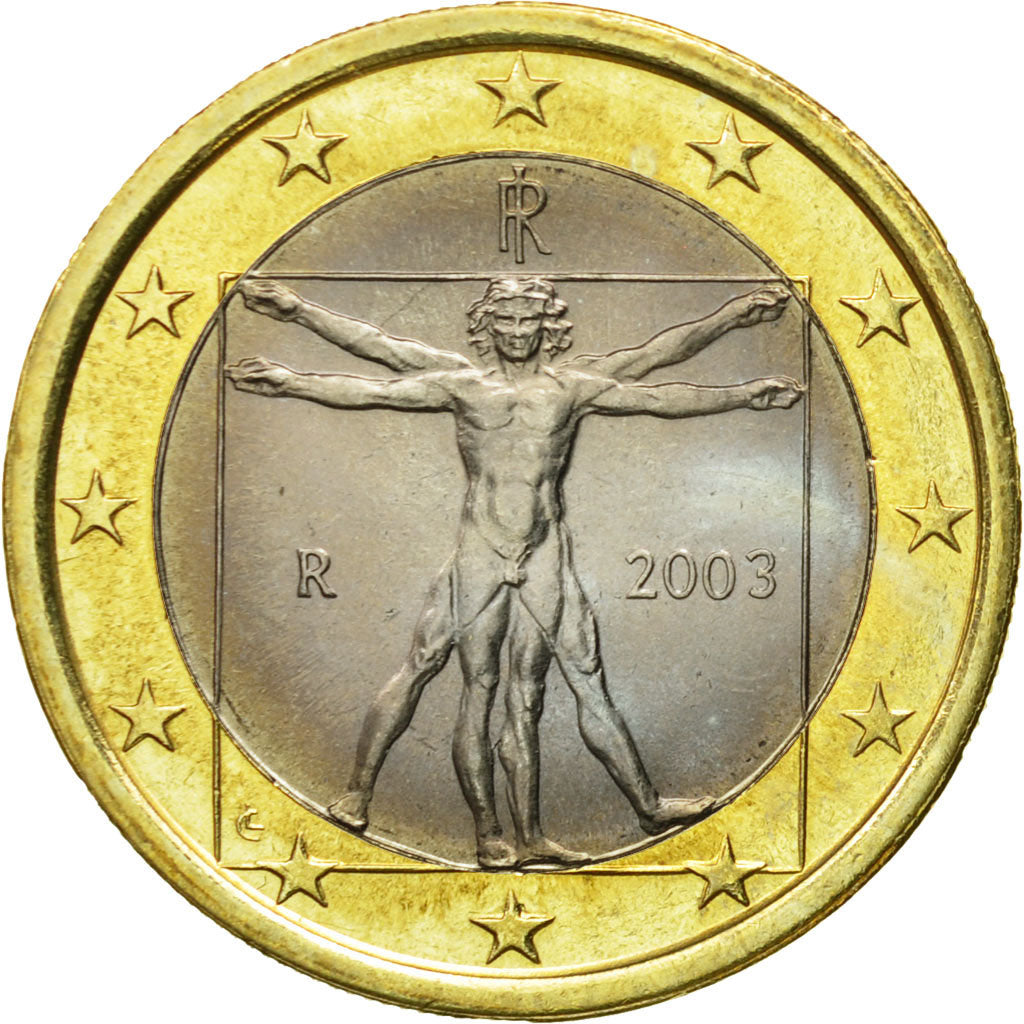 Italia, Euro, 2003, SC, Bimetálico, KM:216