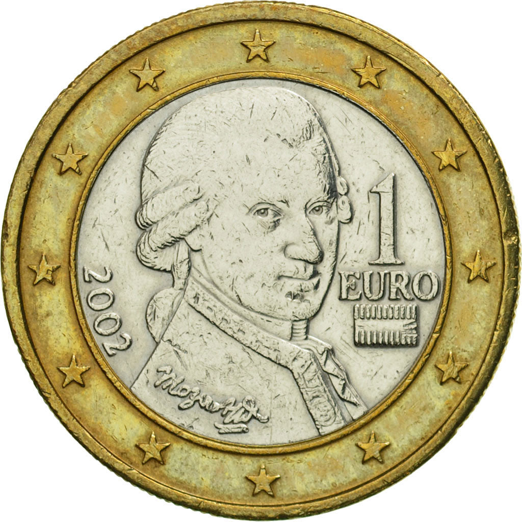 Austria, Euro, 2002, MS(60-62), Bi-Metallic, KM:3088