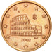 Italia, 5 Euro Cent, 2002, SPL, Acciaio placcato rame, KM:212