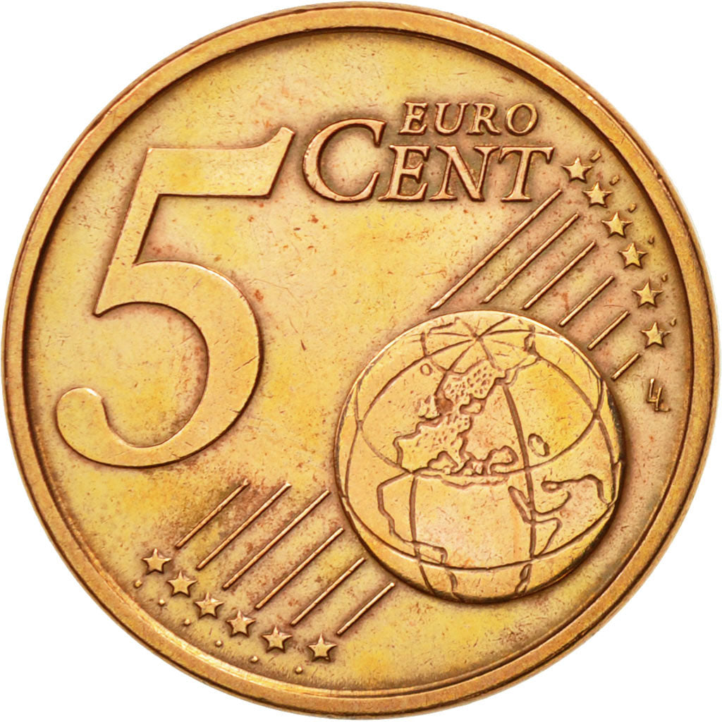 Italia, 5 Euro Cent, 2002, SPL, Acciaio placcato rame, KM:212