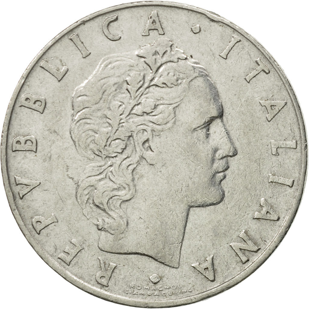 Münze, Italien, 50 Lire, 1955, Rome, SS, Stainless Steel, KM:95.1